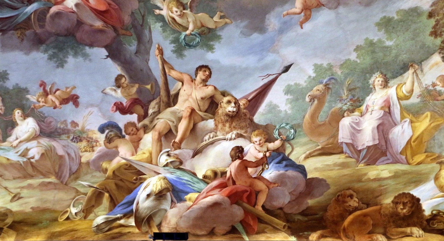 Reggia di caserta, sala di alessandro, matrimonio di alessandro e roxane - dettaglio 2